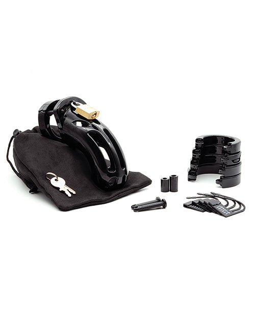 Curve 3 3/4" Curved Cock Cage & Lock Set - Black