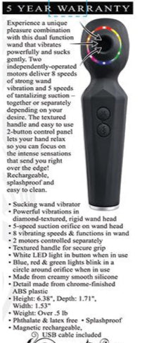 Evolved Rainbow Sucker Wand - Black