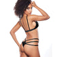 Kitten Sugar & Blush Criss Cross Bralette & Thong Black O/S