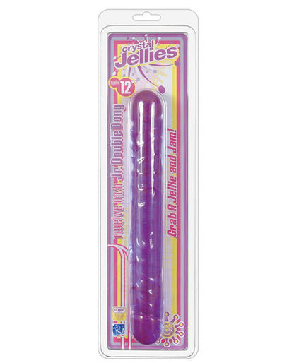 Crystal Jellies Realistic Dildo | 12" Big Dildo | Double Dildo | Purple Giant Dildo | Large Dildo
