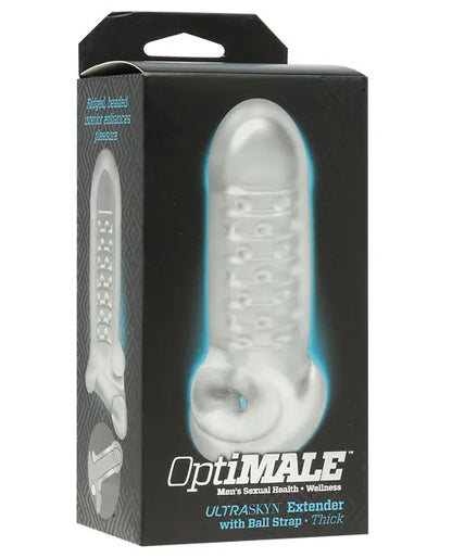 OptiMale Extender w/Ball Strap Thick - Frost Doc Johnson