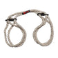 Merci Hogtie - Bind & Tie Wrist or Ankle Cuffs -  6 mm Hemp -Black Doc Johnson