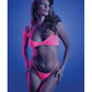 Glow Come Alive Suspender Stockings, Bralette & G-String Multi Color O/S