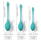 Bluebell Floral 3 Size & Weight Kegel Ball Exercise Set - Blue
