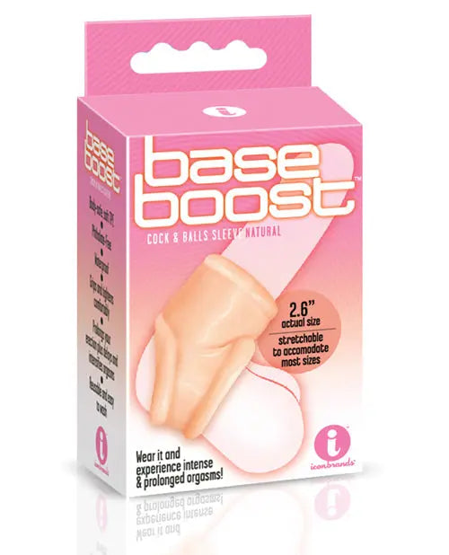 9's Base Boost Cock & Balls Sleeve - Natural Icon Brands INC