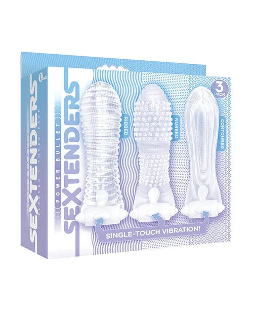 9's Vibrating Sextenders Sleeves - Pack of 3 Icon Brands INC