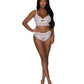 Modern Romance Bralette & Cheeky Hipster White S/M