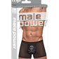 Private Screening Micro Mesh & Modal Skull Pouch Short Black LG