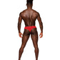 Sassy Lace Open Ring Thong Red L/XL
