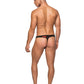 Kiss Me Stretch Mesh Micro Thong V Blk/Rd L/XL
