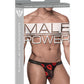 Kiss Me Stretch Mesh Micro Thong V Blk/Rd S/M