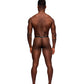 Fetish Jouster Nylon & Spandex Front Ring G-String Black L/XL