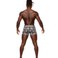 Sheer Prints Mesh Poly Spandex Seamless Short Optical MD