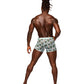 Sheer Prints Mesh Poly Spandex Seamless Short Flamingo SM