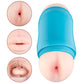 Delite Two Ways Mouth & Ass Masturbator - White
