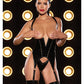 FETISH Open Cup Vinyl V-Wire Merrywidow w/G-String - Black L/XL
