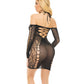 Pink Lipstick Animal Inside Dress Black O/S