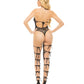 Pink Lipstick Love Me Harder Bodystocking Black O/S