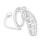 Shots Man Cage 4.5" Cock Cage w/Plug 11 - Clear