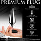 Master Series Butt Slut Metal & Silicone Butt Plug - Metal/Black