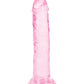 Shots RealRock Crystal Clear 6" Straight Dildo w/Suction Cup - Pink