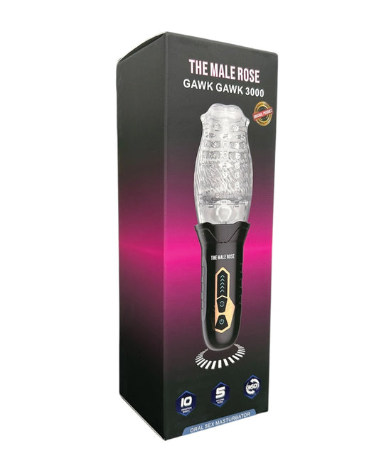 The Male Rose Gawk Gawk 3000 Rotating Blow Job Simulator - Black